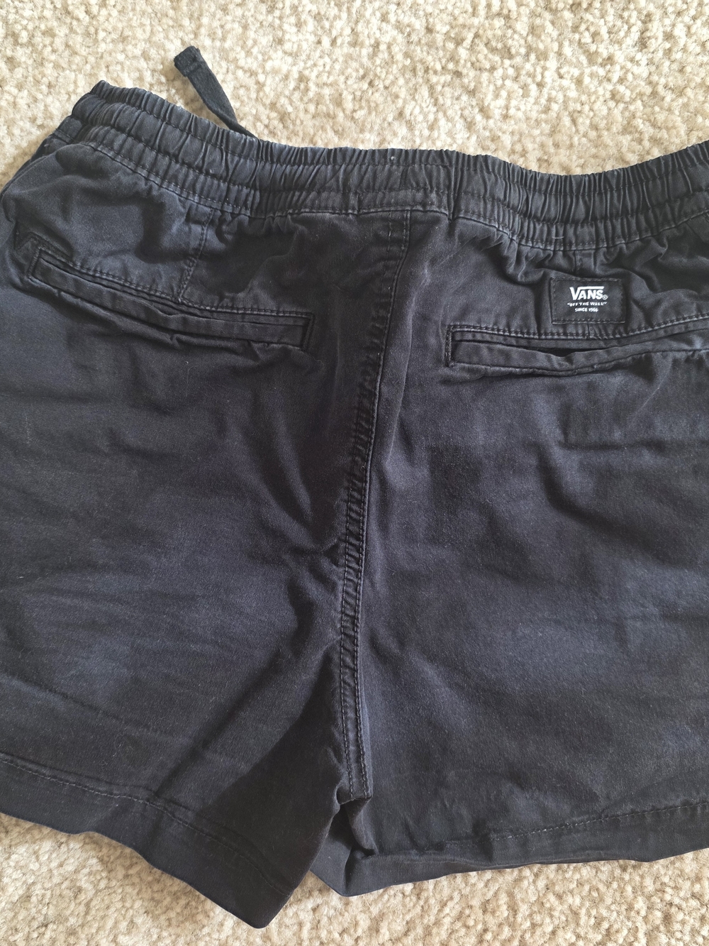 Vans Black Drawstring Casual Shorts